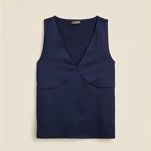 J. Crew Stretch cotton-blend V-neck top